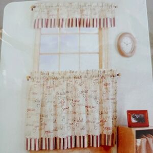 Cafe Au Lait One window valance90s Vintage Cafe au lait window valance cream